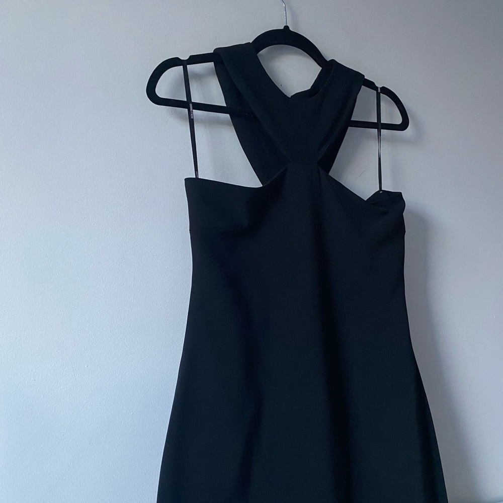 CUSHNIE ET OCHS Black Halter Midi Dress 6 - Picture 5 of 10